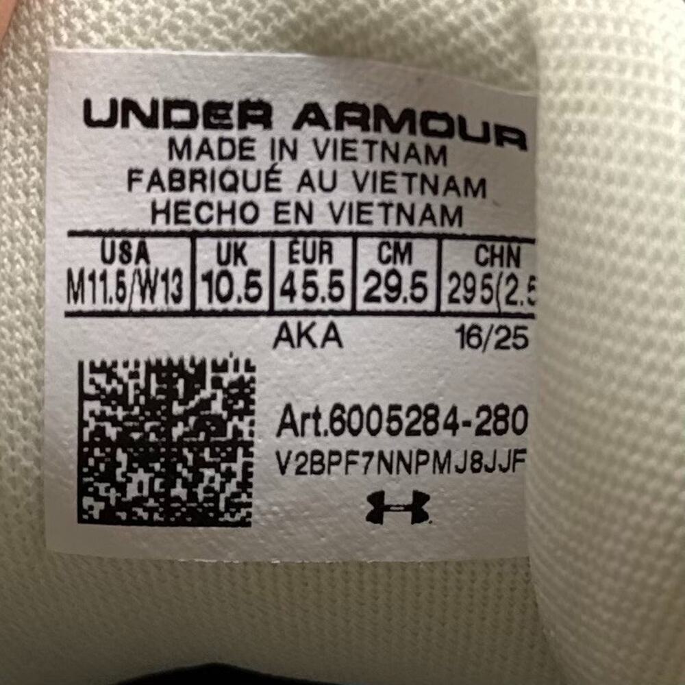Under Armour UA Sola Stone White Yellow Shade 6005284-280 Men's Size 11.5 - Picture 8 of 8